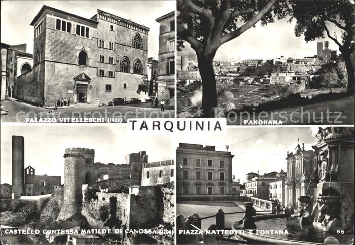 Tarquinia Palazzo Vitelleschi Panorama Castello Mathildi di Canossa Piazza Matte