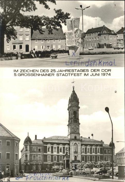 Grossenhain Sachsen Stadtfest Lenindenkmal Rathaus Markt