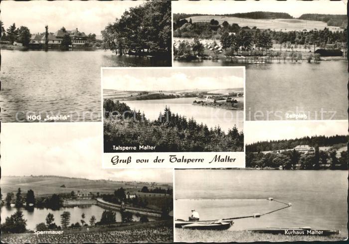 Malter HOG Seeblick Talsperre Malter Zeltplatz Sperrmauer Kurhaus