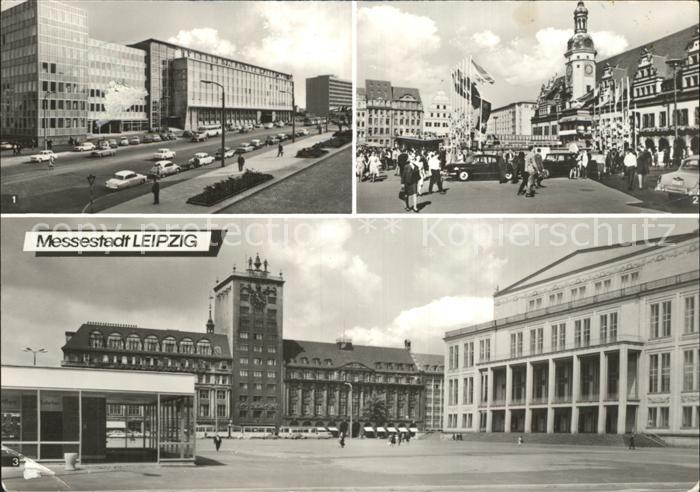 LEIPZIG Sachsen Hauptpostamt Altes Rathaus Opernhaus Karl Marx Platz