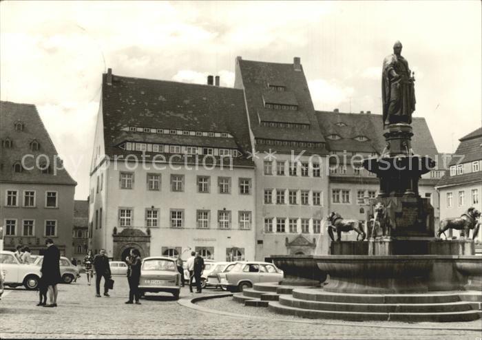 Freiberg Sachsen Obermarkt Brunnen Denkmal
