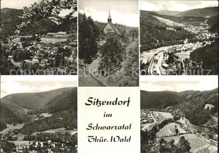 Sitzendorf Thueringen Schwarzatal Kapelle Panorama Teilansichten