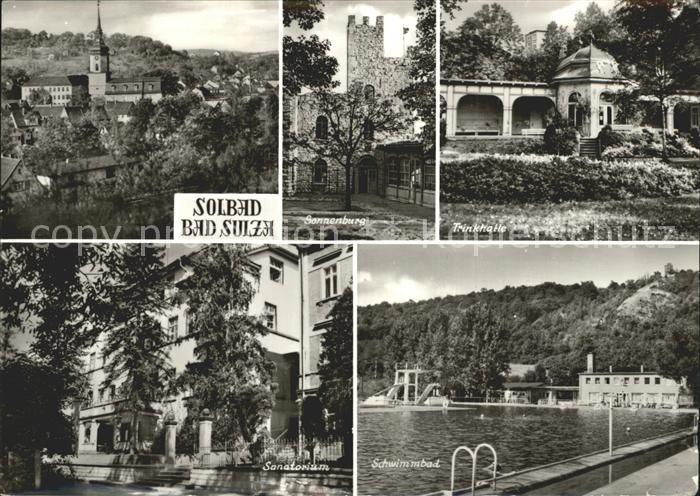 Bad Sulza Ortsblick Sonnenburg Trinkhalle Sanatorium Schwimmbad