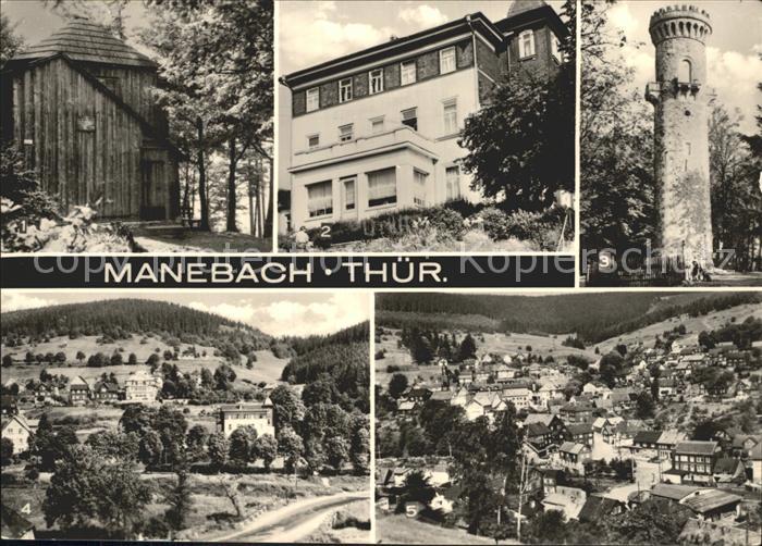 Manebach Goethehaeuschen FDGB Heim Freundschaft Kickelhahn Aussichtsturm Orts un