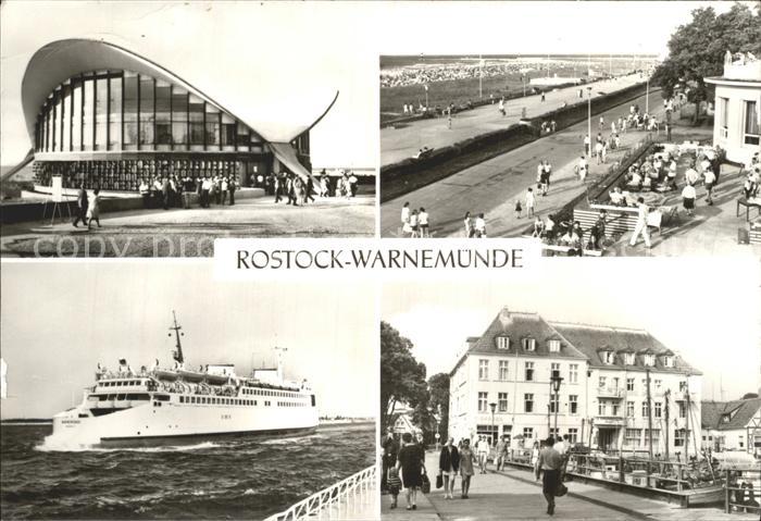 Rostock-Warnemuende Teepott Promenade Fahrgastschiff Bruecke