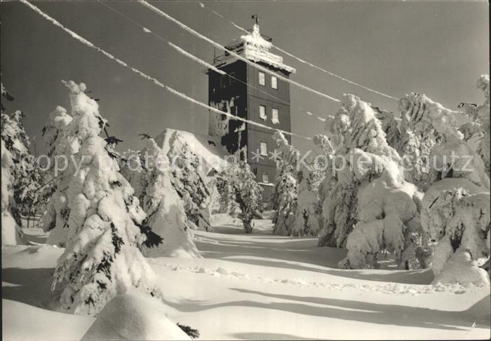 Oberwiesenthal Erzgebirge Fichtelberghaus im Winter