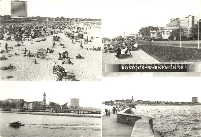 Rostock-Warnemuende Strandpartie Hotel Neptun Kurhaus Hafeneinfahrt Mole