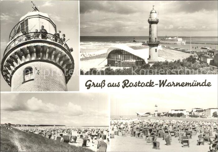 Rostock-Warnemuende Leuchtturm Teepott Strandpartie
