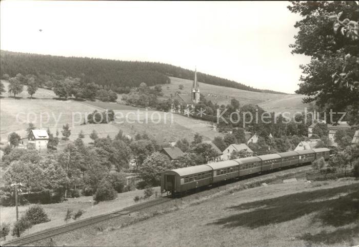 Rechenberg-Bienenmuehle Osterzgebirge Teilansicht Eisenbahn