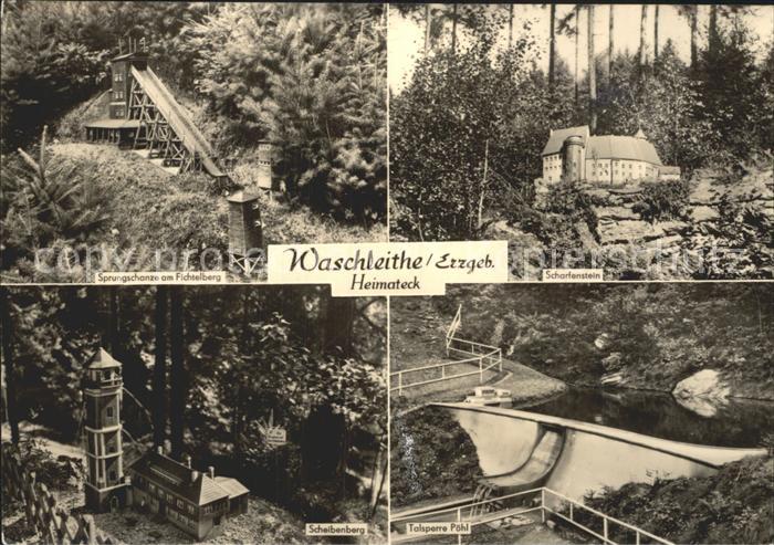 Waschleithe Sprungschanze am Fichtelberg Scharfenstein Scheibenberg Talsperre Po