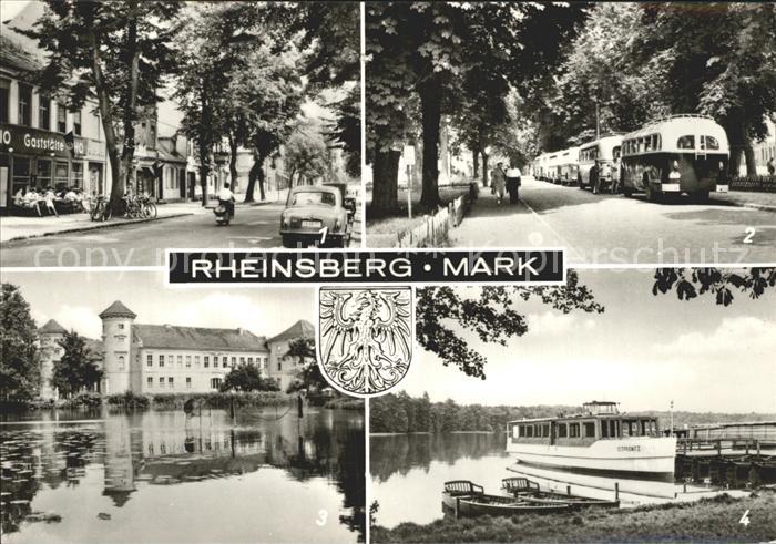 Rheinsberg Strassenpartie Schloss Faehrschiff Anleger