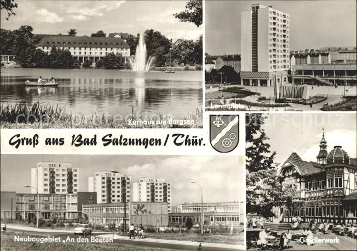 Bad Salzungen Kurhaus Burgsee Leninplatz Neubaugebiet An den Beeten Gradierwerk