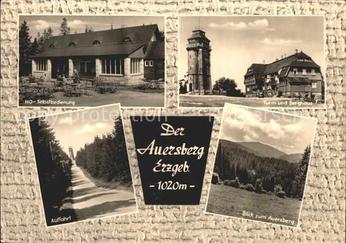Auersberg Wildenthal HO Selbstbedienung Turm und Berghaus Auffahrt Auersbergblic