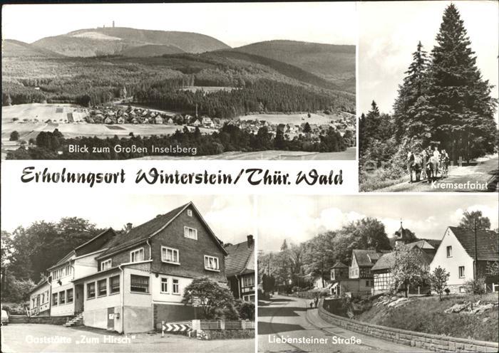 Winterstein Emsetal mit Gr Inselsberg Kremserfahrt Gasthaus Zum Hirsch Liebenste