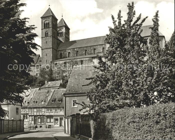 Quedlinburg Harz Blick zur Stiftskirche