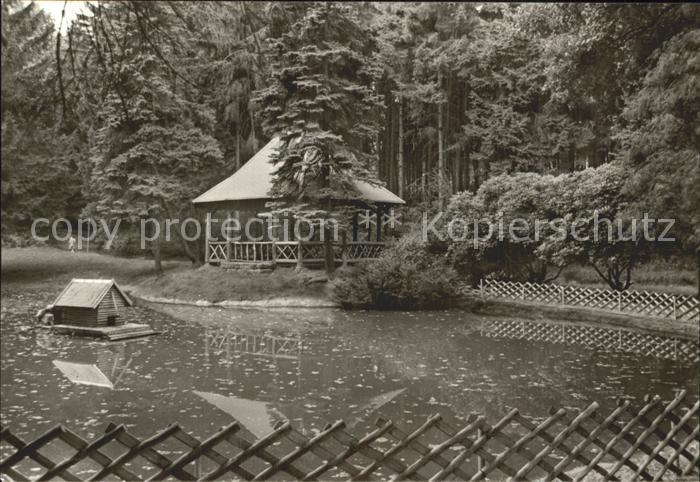 Meerane Stadtpark Schwanenteich Pavillon