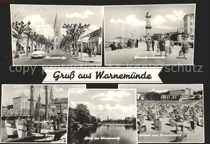 Warnemuende Ostseebad Hauptstr Strandpromenade Alter Strom Warnowwerft Strand Ca
