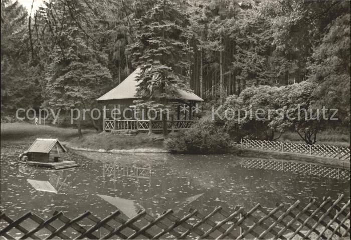 Meerane Stadtpark Schwanenteich Pavillon