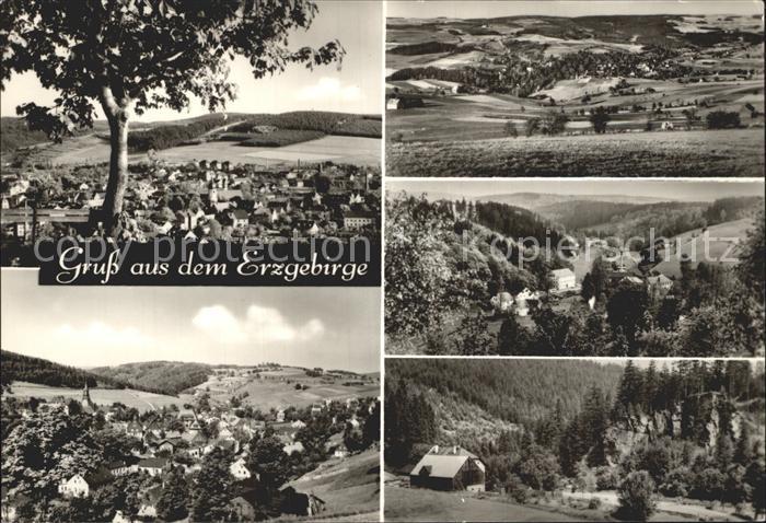 Erzgebirge Region Total Panorama Teilansichten