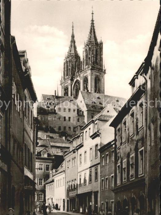 Meissen Elbe Sachsen Burgstrasse Kirchtuerme