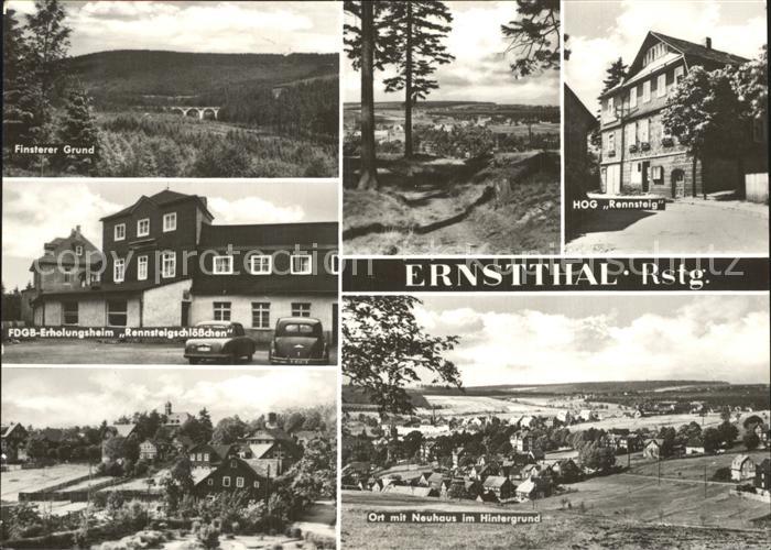 Ernstthal Finsterer Grund HOG Rennsteig FDGB Erholungsheim Rennsteigschloesschen