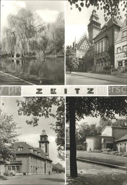 ZEITZ Sachsen-Anhalt Schwanenteich Rathaus Neuer Bahnhof Theater