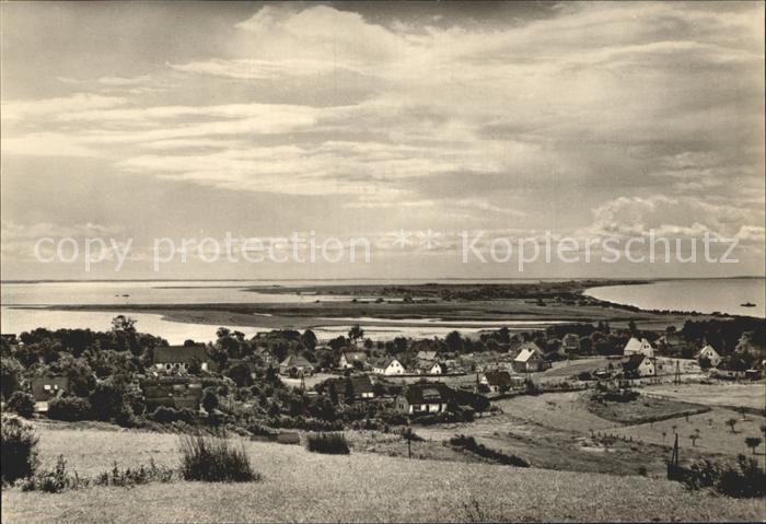 Insel Hiddensee Blick von Kloster ueber die Insel