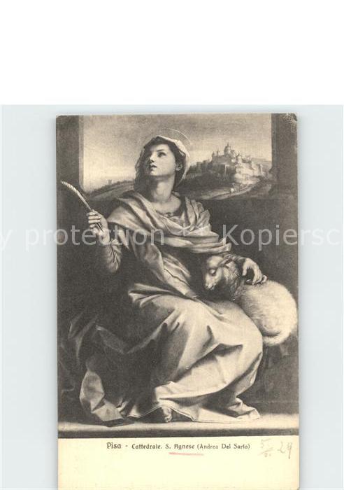 Religion S. Agnese Pisa Kuenstlerkarte Andrea del Sarto