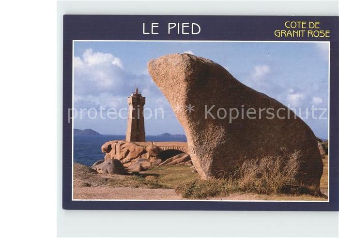 Leuchtturm Lighthouse Rocher du Pied Ploumanach Cote de Granit Rose