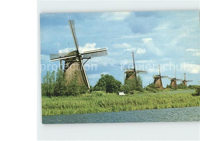 Windmuehle Achtkante Watermolens Kinderdijk