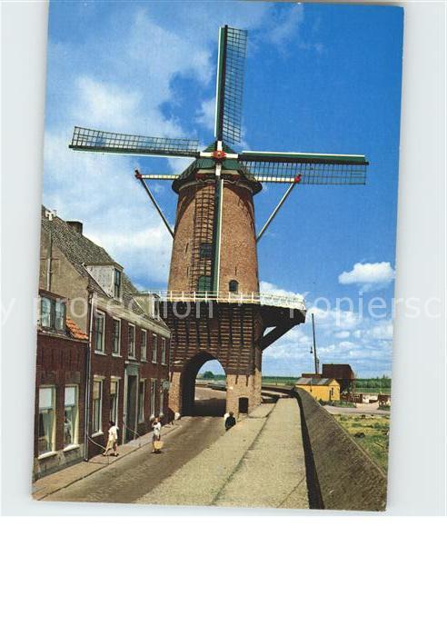 Windmuehle Wijk bij Duurstede Rijn en Lek Korenmolen