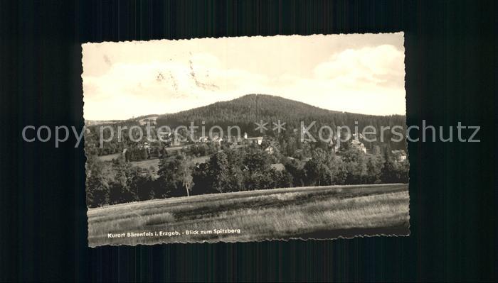 Baerenfels Erzgebirge Blick zum Spitzberg