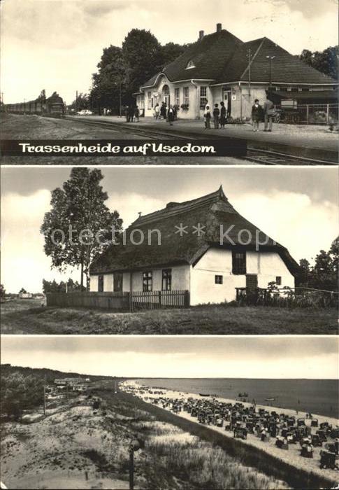 Trassenheide Usedom Bahnhof Reetdachhaus Duenen Strand