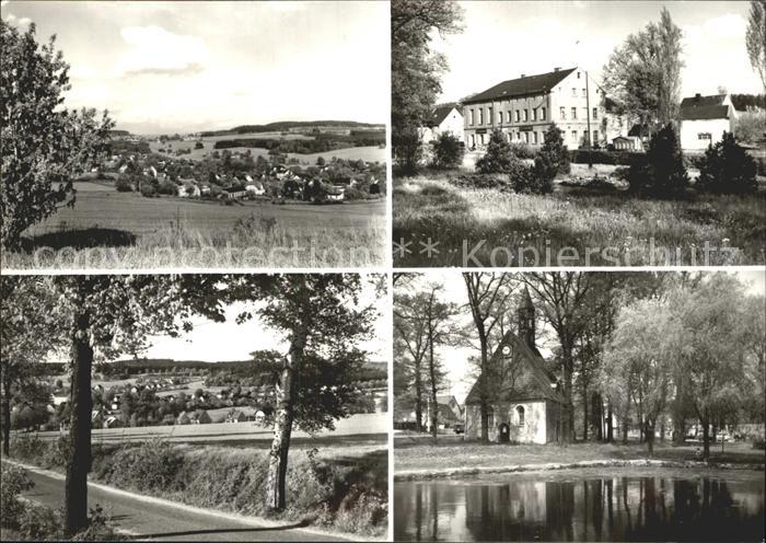 Tirpersdorf Teilansichten Landstrasse Kapelle Teich
