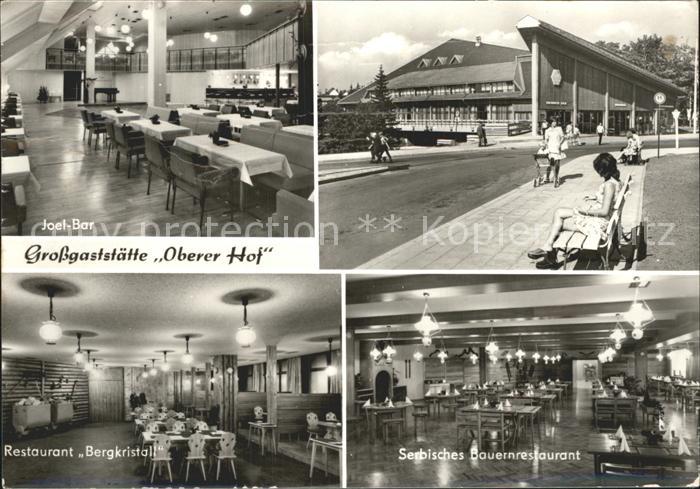 Oberhof Thueringen Grossgaststaette Oberer Hof Joel Bar Restaurant Bergkristall