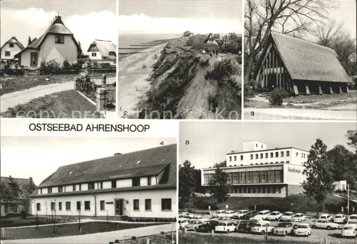 Ahrenshoop Ostseebad Teilansicht Steilkueste Kirche Ferienheim Reisebuero Erholu