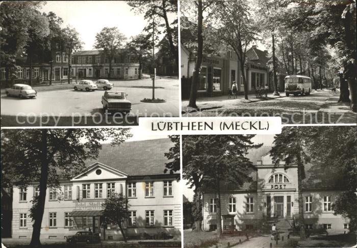 Luebtheen Thaelmannplatz Kirchenplatz Hotel Stadt Luebtheen Postamt