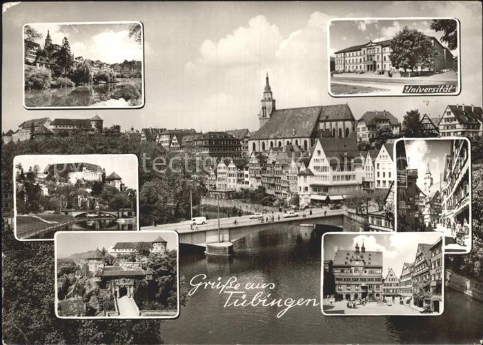 TueBINGEN BW Neckar Bruecke Kirche Universitaet Marktplatz Schloss Bromsilber