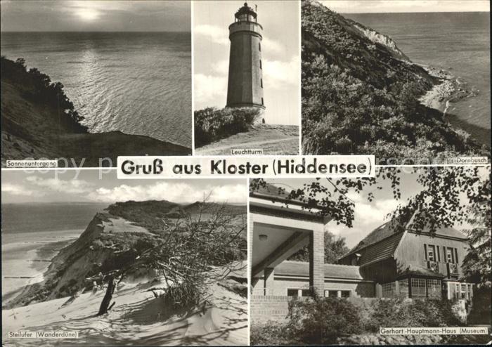Kloster Hiddensee Sonnenuntergang Leuchtturm Dornbusch Gerhart Hauptmann Haus Mu