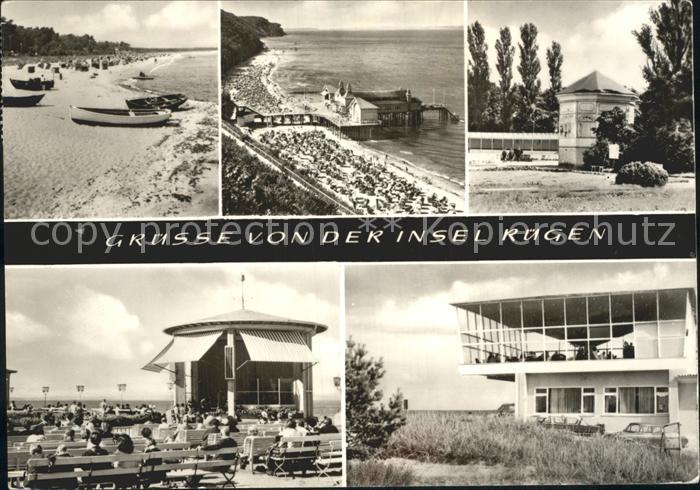 Insel Ruegen Thiessow Sellin Goehren Binz Baabe Strand Seebruecke Pavillon