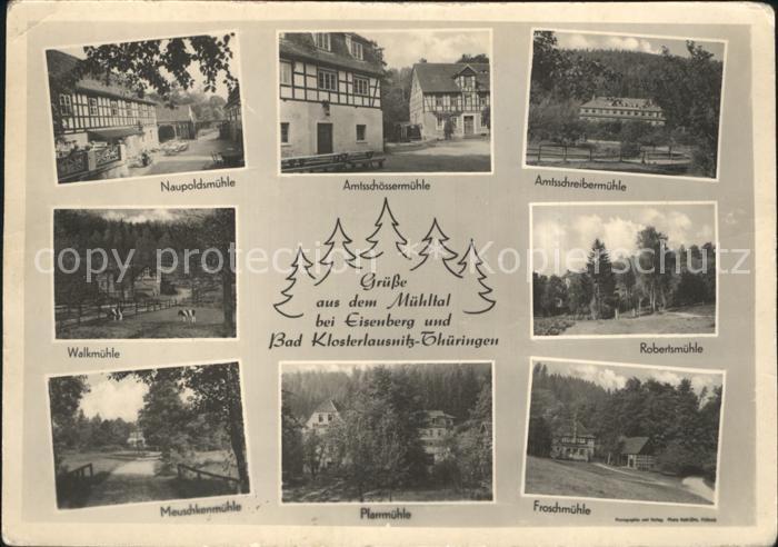 Eisenberg Thueringen Muehlen im Muehltal Handdruck