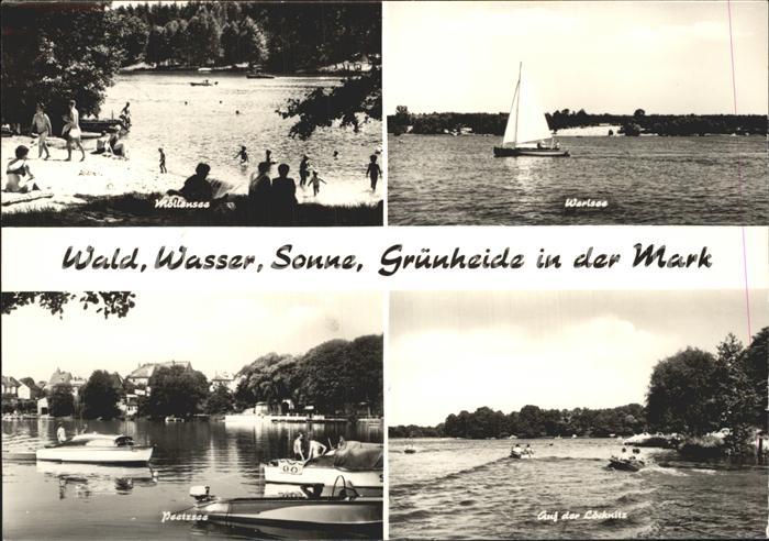 Gruenheide Mark Wald Wasser Sonne Moellensee Werlsee Loecknitz Peetzsee Segelboo