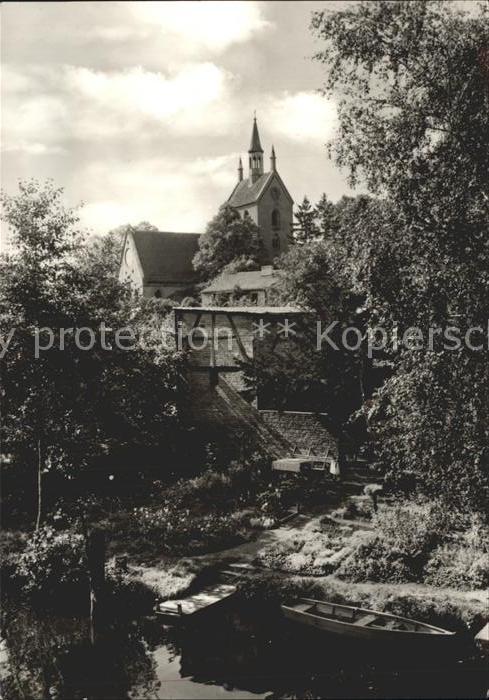 Alt Ruppin Brandenburg Partie am Fluss Kirche