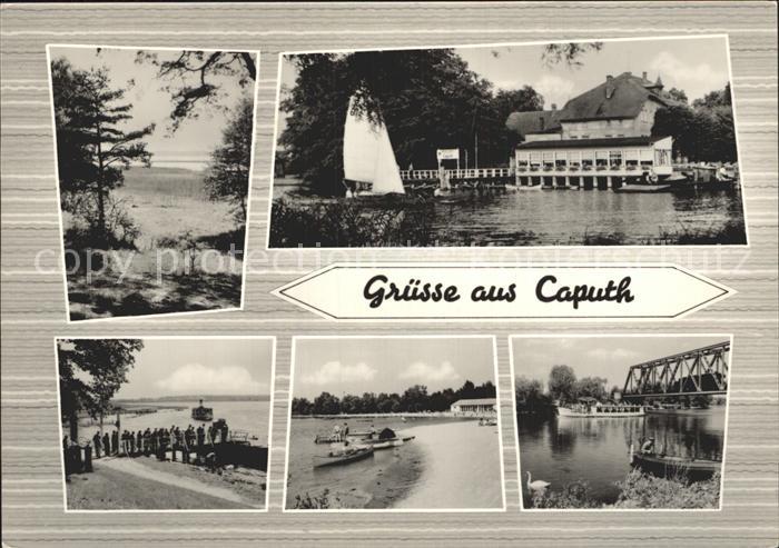 Caputh Strand Steg Bruecke Gaststaette Segelboot