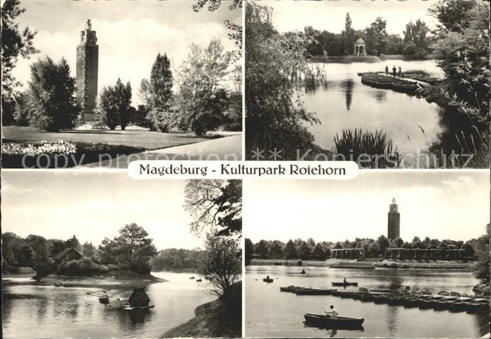 MAGDEBURG  CITY Kulturpark Rotehorn Aussichtsturm Elbe