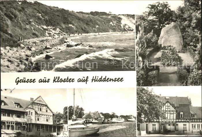 Kloster Hiddensee Grabstaette Gerhart Hauptmann FDGB Erholungsheim Hitthim Hafen