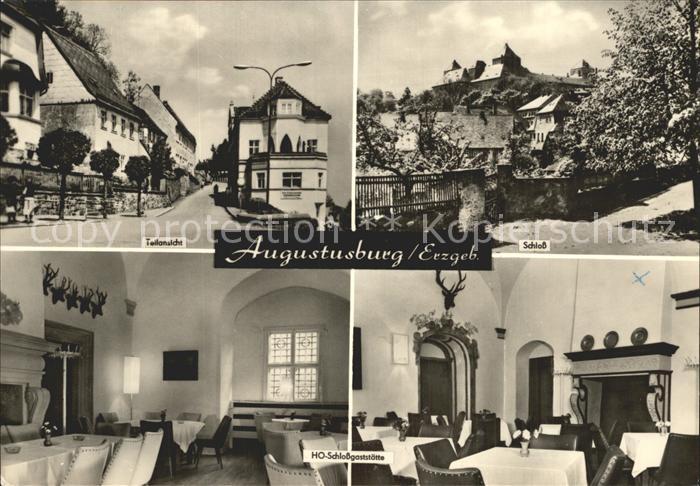 Augustusburg Teilansicht Schloss HO Schlossgaststaette