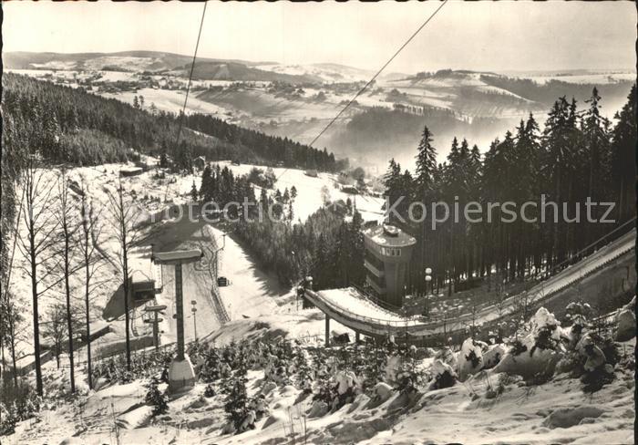 Klingenthal Vogtland Grosse Aschbergschanze Panorama Wintersportplatz