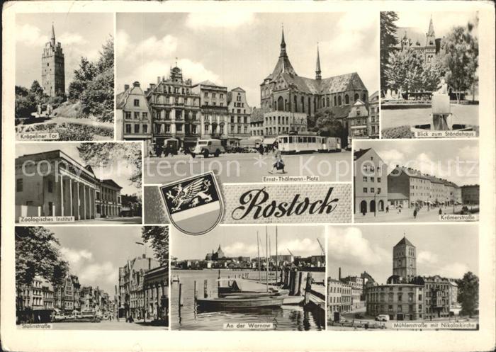 ROSTOCK  CITY Kroepeliner Tor Ernst Thaelmann Platz Staendehaus Kraemerstrasse M