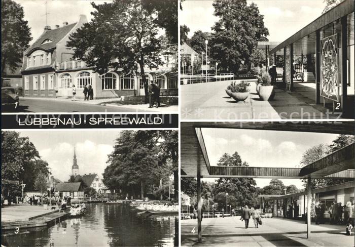 Luebbenau Spreewald HO Gaststaette Hafen Promenade Kirche